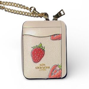 Coach Strawberry Card Case